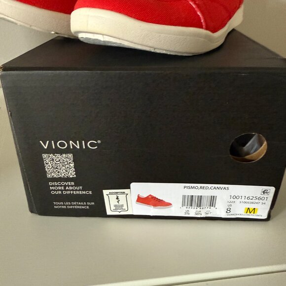 New in Box Vionic PISMO6018M Pismo RED Canvas 8 M - Picture 7 of 7